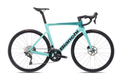 Велосипед шоссейный Bianchi Oltre Race 105 Di2 12SP / Светло-голубой