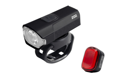 Велофонари Moon Vela 200 и Orion Sense, передний и задний