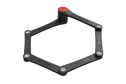 Замок велосипедный складной Seatylock Foldylock Compact, длина 85 см / Черно-красный