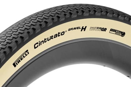 Велопокрышка Pirelli Cinturato Gravel H HP-Line, 28 дюймов / Черно-бежевая