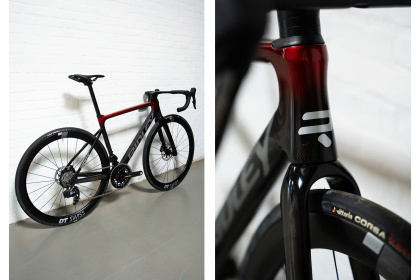 Велосипед шоссейный Ridley Falcn 105 Di2 / Красно-черный глянцевый