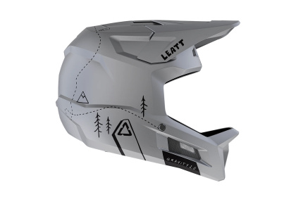 Шлем фулфейс Leatt MTB Gravity 2.0 / Серебристо-серый