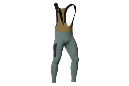 Велоштаны Leatt MTB ThermaFlow 4.0 (2026), с лямками / Серо-зеленые