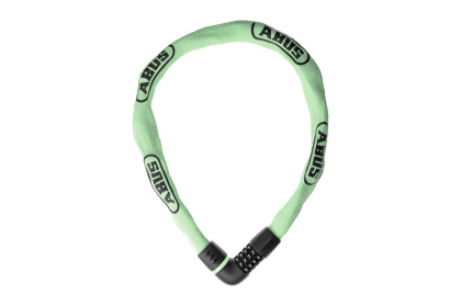 Замок велосипедный цепь Abus Tresor 6807C, кодовый, длина 110 см / Светло-зеленый