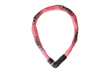 Замок велосипедный цепь Abus Tresor 6807C, кодовый, длина 110 см / Розовый
