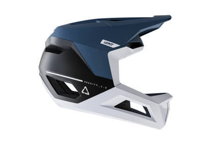 Шлем фулфейс Leatt MTB Gravity 5.0 / Бело-синий