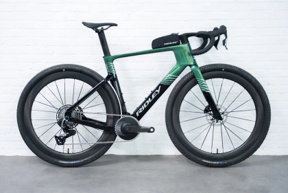 Велосипед гравийный Ridley Kanzo Fast 2.0 Rival XPLR / Черно-зеленый глянцевый